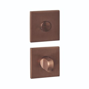 Intersteel WC-sluiting verdekt 53x53x6mm met stift 6-8mm PVD brons