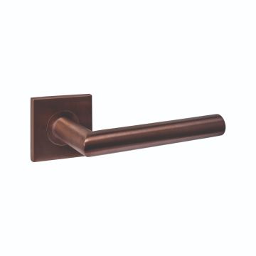 Intersteel Deurkruk Q 04 op rozet verdekt 53x53x6mm PVD brons