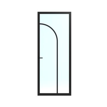 Skantrae SSL14512 Afgelakte Glasdeur (Zwart)