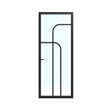 Skantrae SSL14515 Afgelakte Glasdeur (Zwart)