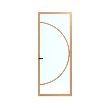 Skantrae SSL14813 Afgelakte Glasdeur (Natuurlijk eiken)
