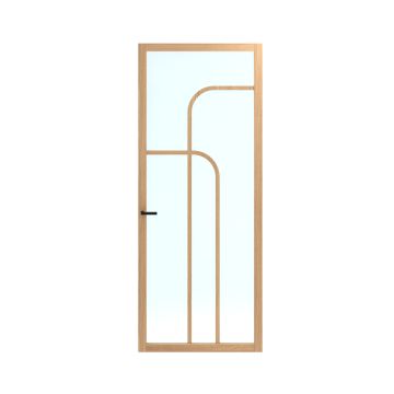 Skantrae SSL14815 Afgelakte Glasdeur (Natuurlijk eiken)