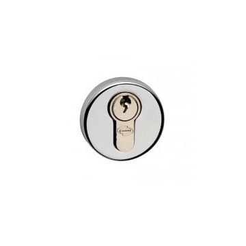 Weekamp Set cilinderrozetten PVD Chrome rond