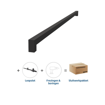 Skantrae Sluitwerkpakket 2112 Squared deurgreep 16x800 ZWART