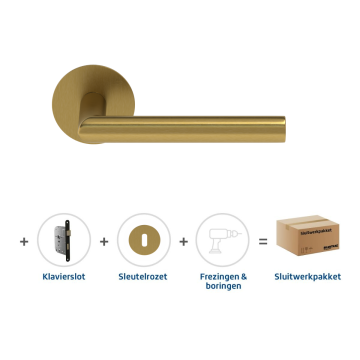 Skantrae Sluitwerkpakket 2145 Orbit 19 flat sleutel MAT MESSING