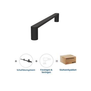 Skantrae Sluitwerkpakket 2172 Arc deurgreep 20x300 ZWART