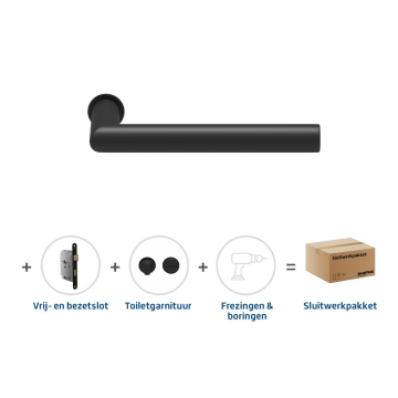 Skantrae Sluitwerkpakket 859 Orbit 19 minimal toilet ZWART