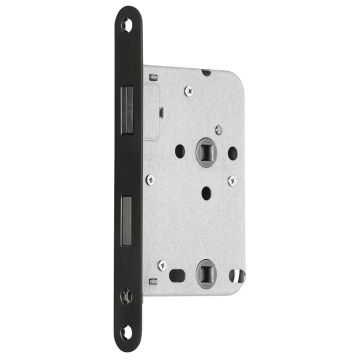 Mauer 1545 Bad/WC slot RVS met magneetschoot en zwarte voorplaat