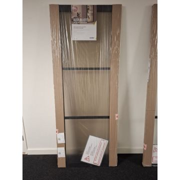 **OUTLET** Svedex Nova Design NDB901 83x211,5 opdek rechts Glasdeur Diep Zwart (maatwerk)